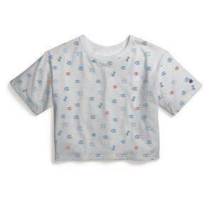 Champion Cotton Logo-Print Cropped T-Shirt